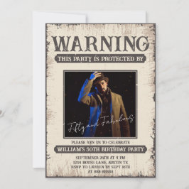 50ste Leuke Retro  Fitty en Fabulous Birthday Kaart