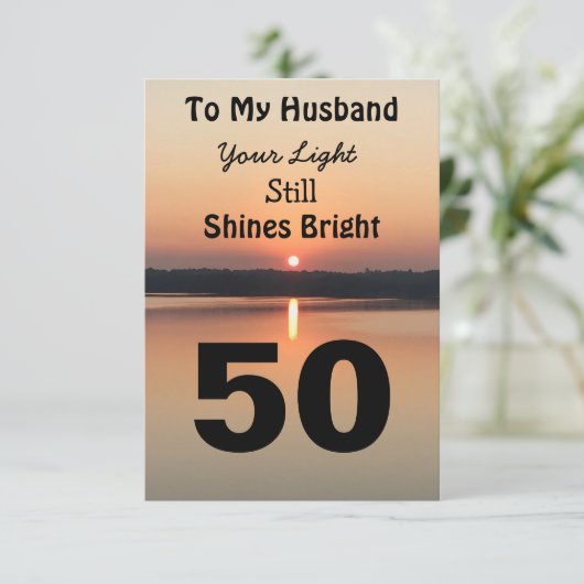 50ste man op de verjaardag van je lichte zon (Staand voorkant)