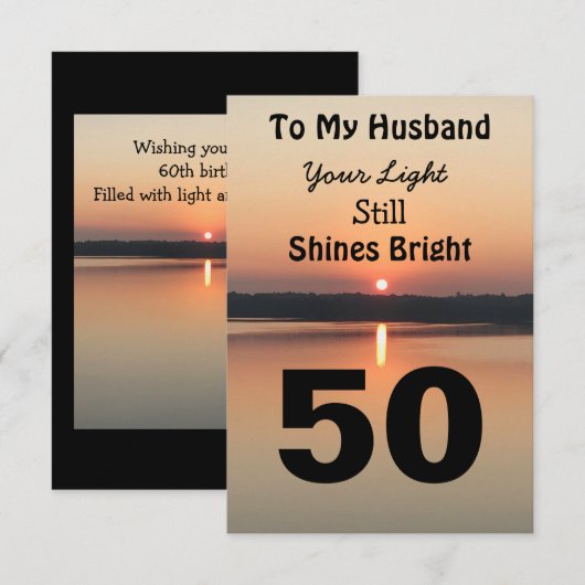 50ste man op de verjaardag van je lichte zon (Voorkant / Achterkant)