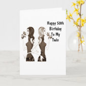 **50ste*** MIJN TWEEDE ZITTER** Kaart (Gele Bloem)