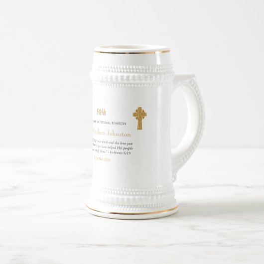 50ste Priesterwijding Jubileum Goude Jubileum Prie Bierpul (Voorkant rechts)