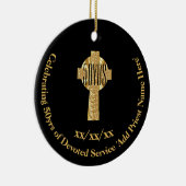 50ste priesterwijding Priester Gouden Jubileum Keramisch Ornament (Rechts)