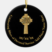 50ste priesterwijding Priester Gouden Jubileum Keramisch Ornament (Voorkant)