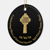 50ste priesterwijding Priester Gouden Jubileum Keramisch Ornament (Links)