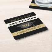 50ste reünie! klassenreünie kartonnen onderzetters (Schuin)