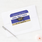 50ste reünie! Naam klasse reünie tag Sticker (Envelop)