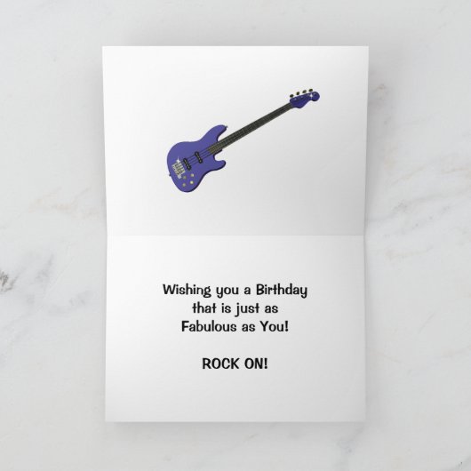 50ste Rockin' verjaardag met een meidenband Kaart (Binnen)