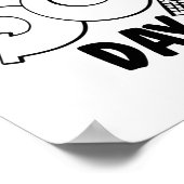 50ste schooldag voor leraar of kind leerling poster (Hoek)