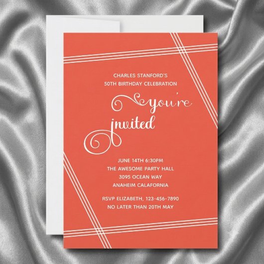 50ste Simple Moderne Elegante Verjaardagsfeest Uit