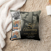 50ste trouwdag 5 foto collage kussen (Deken)