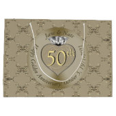 50ste trouwdag diamanten hart vlinder   groot cadeauzakje (Achterkant)