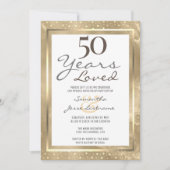 50ste trouwdag Elegant Goud Kaart (Voorkant)