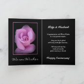 50ste trouwdag felicitatie roze roos kaart (Binnen)