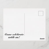 50ste trouwdag folie uitnodiging briefkaart (Achterkant)