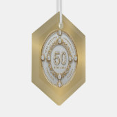 50ste trouwdag glas ornament (Voorkant Rechts)