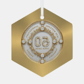 50ste trouwdag glas ornament (Achterkant)