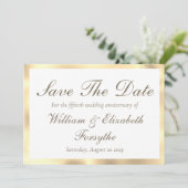 50ste trouwdag Goud Save The Date (Staand voorkant)