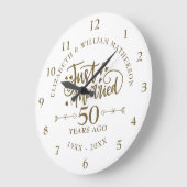 50ste trouwdag gouden bruiloft grote klok (Hoek)