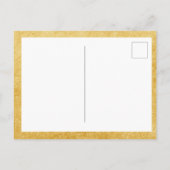 50ste trouwdag gouden hart confetti uitnodiging briefkaart (Achterkant)