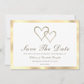 50ste trouwdag gouden harten save the date (Voorkant)