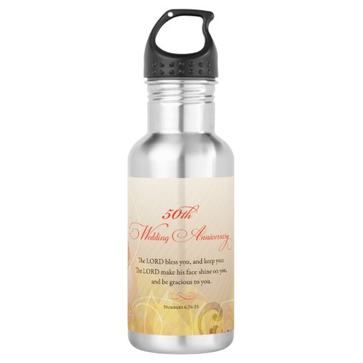 50ste trouwdag, Heer, zegen en behoed Waterfles (Voorkant)