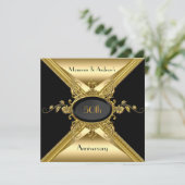 50ste trouwdag jubileum Elegant Goud Golden Kaart (Staand voorkant)