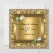 50ste trouwdag jubileum goud elegant kaart (Voorkant)