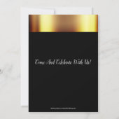 50ste trouwdag jubileum goud zwart kaart (Achterkant)