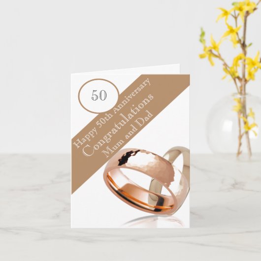 50ste trouwdag kaart (Gele Bloem)