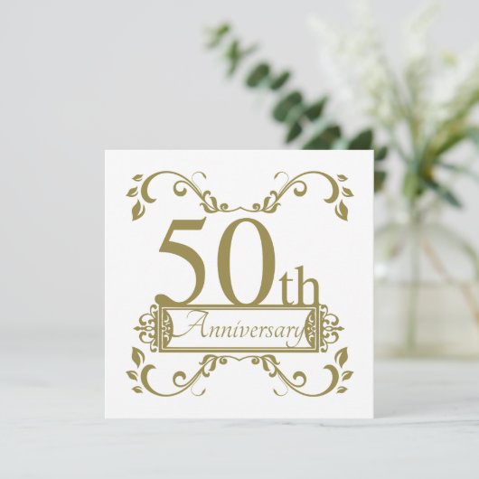 50ste trouwdag kaart (Staand voorkant)