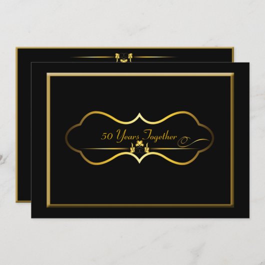 50ste trouwdag kaart (Voorkant / Achterkant)