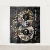 50ste trouwdag oneindige fotocollage wandkleed (Voorkant)