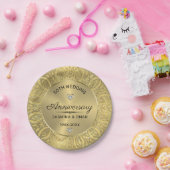 50ste trouwdag sjabloon gouden mandala papieren bordje (Feest)