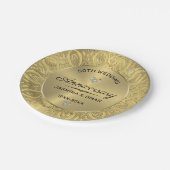 50ste trouwdag sjabloon gouden mandala papieren bordje (Gekanteld)