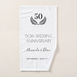 50ste trouwdag, zwarte baard bad handdoek