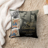 50ste trouwjubileum 5 foto collage kussen (Deken)
