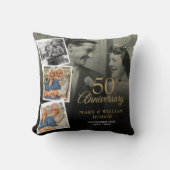 50ste trouwjubileum 5 foto collage kussen (Voorkant)