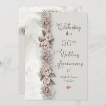50ste trouwjubileum dromerige bloem beige roos