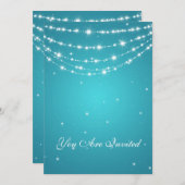 50ste trouwjubileum glinsterende keten blauw kaart (Voorkant / Achterkant)