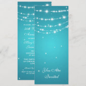 50ste trouwjubileum glinsterende ketting blauw kaart (Voorkant / Achterkant)