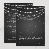 50ste trouwjubileum glinsterende zwarte ketting kaart (Voorkant / Achterkant)