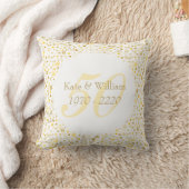 50ste trouwjubileum gouden confetti kussen (Deken)