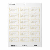 50ste trouwjubileum Gouden Hart Adres Etiket (Full Sheet)