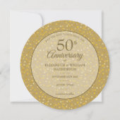 50ste trouwjubileum Gouden Harten Cirkel Save The Date (Voorkant)