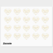 50ste trouwjubileum Gouden Harten Confetti Hart Sticker (Vel)