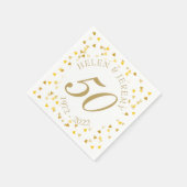 50ste trouwjubileum Gouden Harten Confetti Servetten (Hoek)