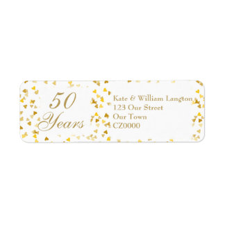 50ste trouwjubileum Gouden Harten Etiket