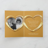 50ste trouwjubileum gouden harten gevouwen (Binnen)