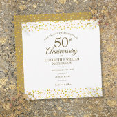 50ste trouwjubileum Gouden Harten Vierkant Save The Date