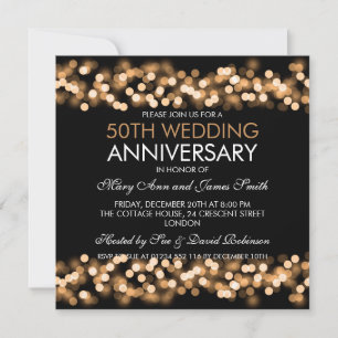 50ste trouwjubileum Gouden Hollywood Glamour Kaart